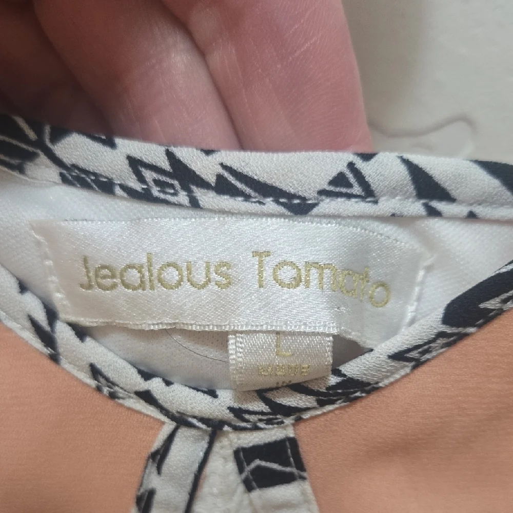 Jealous Tomato Pink and White Slip Dress Lace Detailing